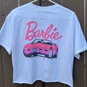 Barbie by Matel white oversize crop top